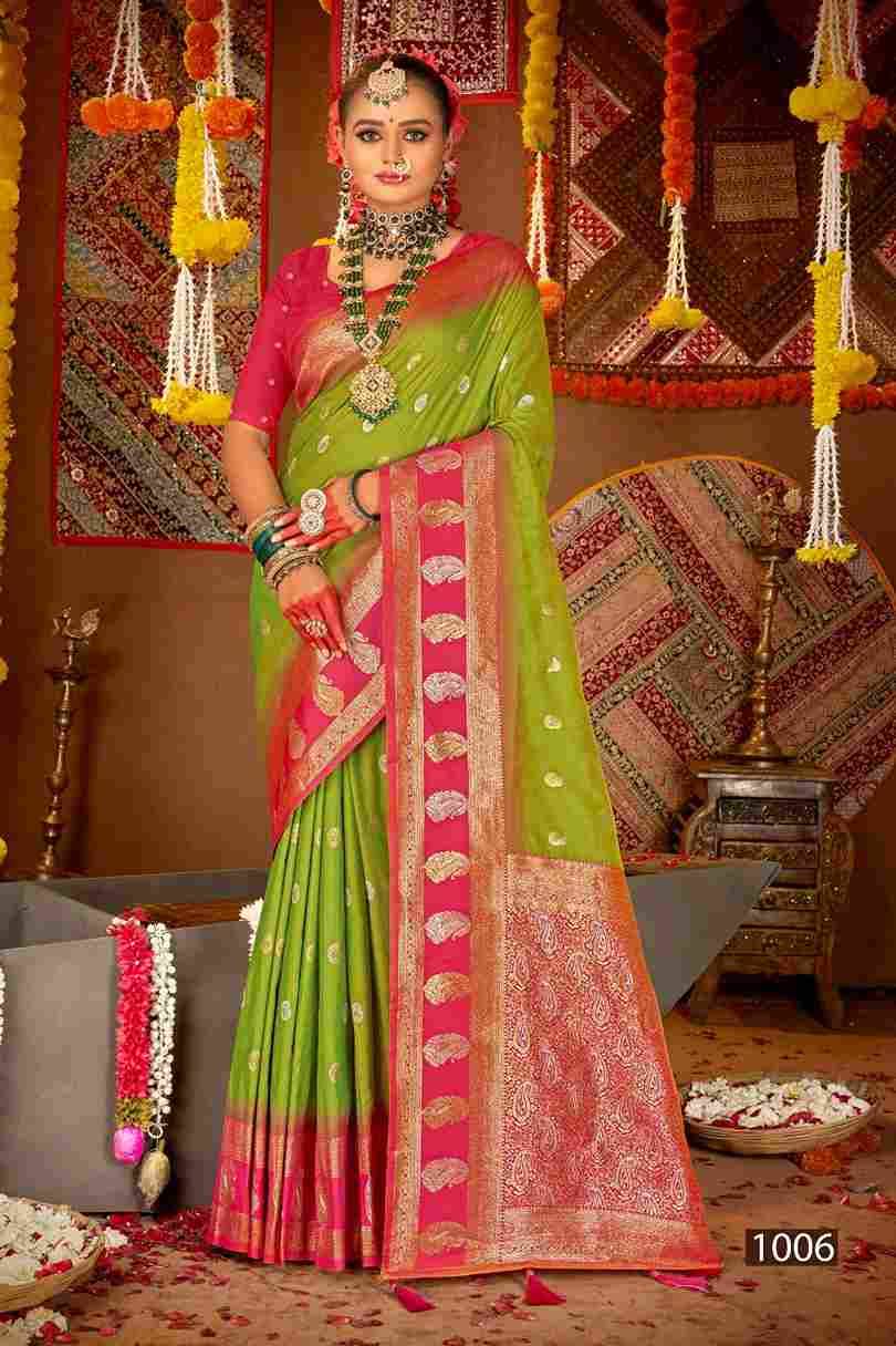 Laxmi Pujan Silk Vol-1 By Saroj 1001 To 1006 Series Indian Traditional Wear Collection Beautiful Stylish Fancy Colorful Party Wear & Occasional Wear Silk Sarees At Wholesale Price