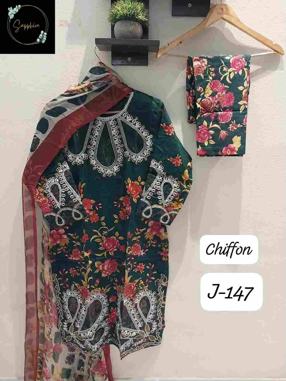 Jazmin Vol-147 By Sapphire 147-A To 147-C Series Beautiful Pakistani Suits Stylish Fancy Colorful Party Wear & Occasional Wear Pure Lawn Cotton Embroidered Dresses At Wholesale Price