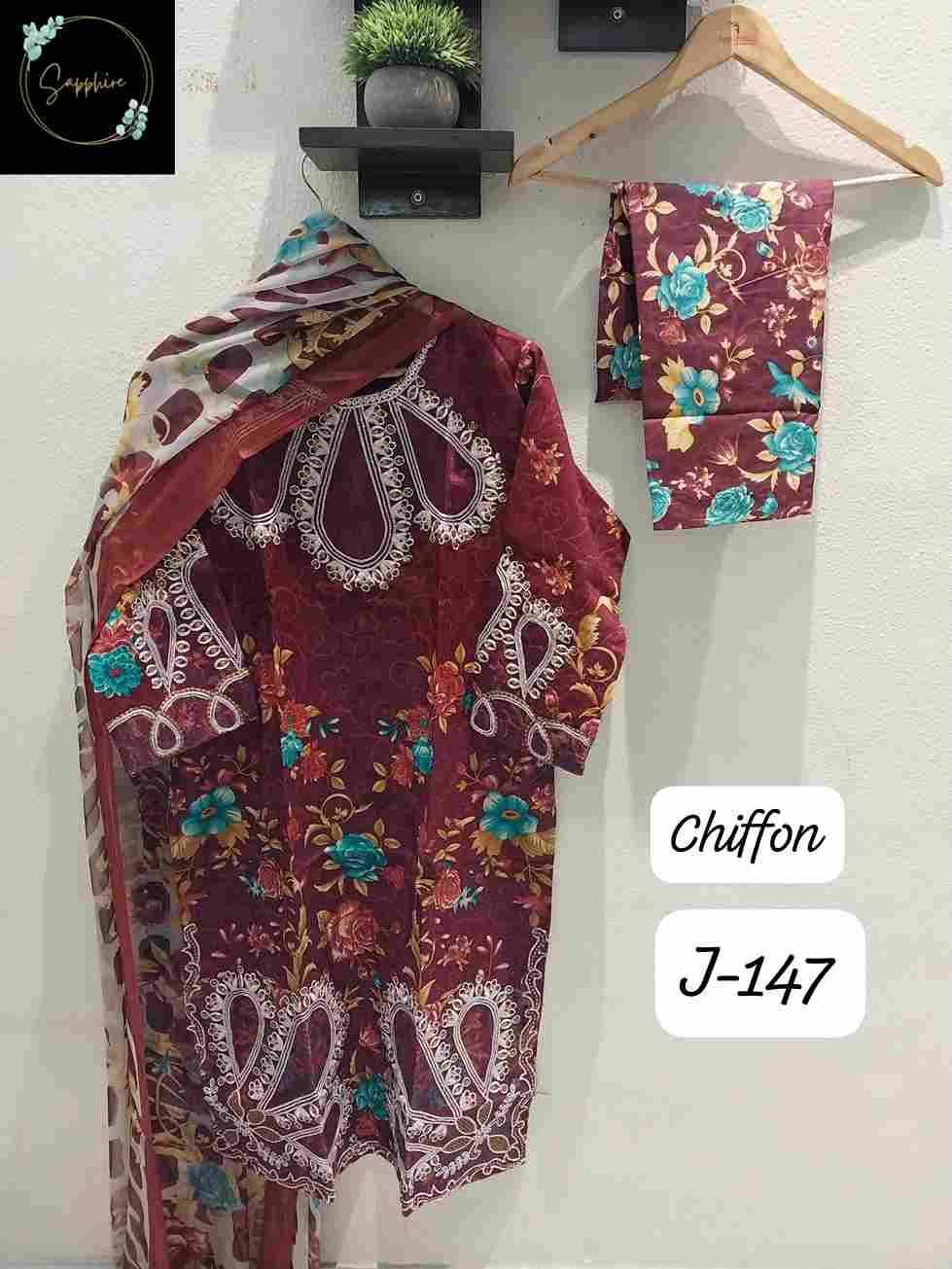 Jazmin Vol-147 By Sapphire 147-A To 147-C Series Beautiful Pakistani Suits Stylish Fancy Colorful Party Wear & Occasional Wear Pure Lawn Cotton Embroidered Dresses At Wholesale Price