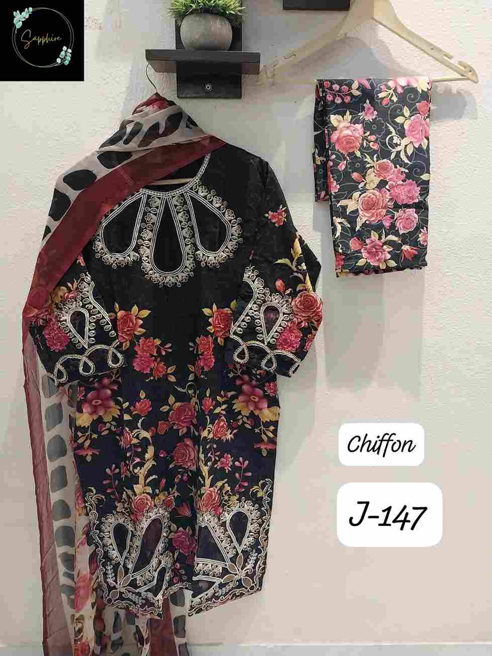 Jazmin Vol-147 By Sapphire 147-A To 147-C Series Beautiful Pakistani Suits Stylish Fancy Colorful Party Wear & Occasional Wear Pure Lawn Cotton Embroidered Dresses At Wholesale Price