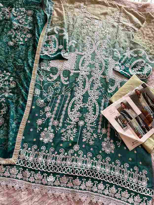 Ziaaz Designs Hit Design 542 Colours By Ziaaz Designs 542-A To 542-C Series Beautiful Pakistani Suits Colorful Stylish Fancy Casual Wear & Ethnic Wear Cotton Embroidered Dresses At Wholesale Price