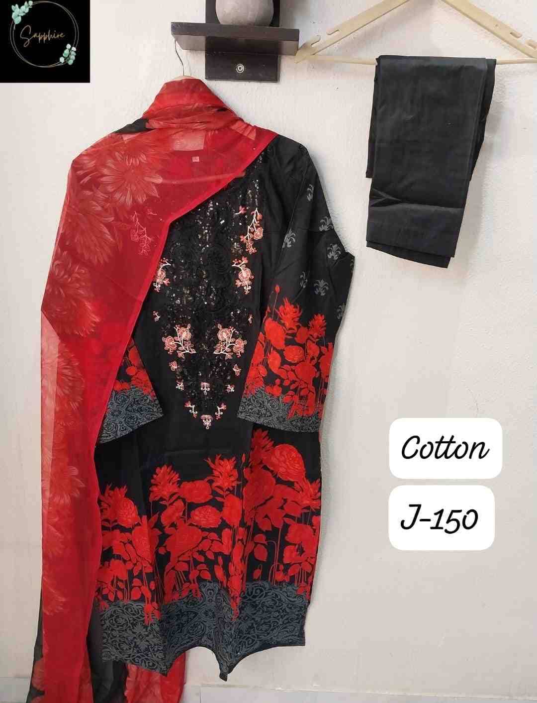 Jazmin Vol-150 By Sapphire 150-A To 150-B Series Beautiful Pakistani Suits Stylish Fancy Colorful Party Wear & Occasional Wear Pure Lawn Cotton Embroidered Dresses At Wholesale Price