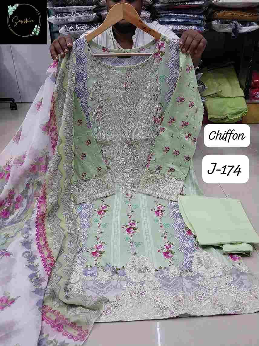 Jazmin Vol-174 By Sapphire 174-A To 174-E Series Beautiful Pakistani Suits Stylish Fancy Colorful Party Wear & Occasional Wear Pure Lawn Cotton Embroidered Dresses At Wholesale Price