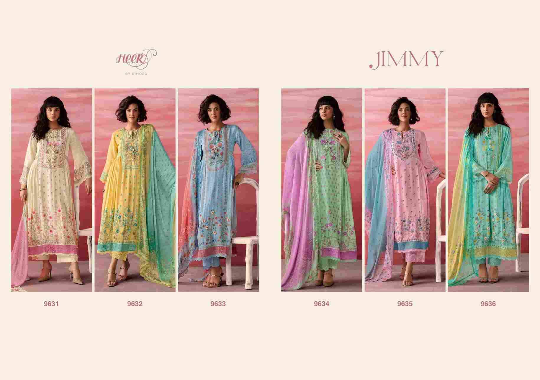 Jimmy By Kimora Fashion 9631 To 9636 Series Designer Festive Suits Collection Beautiful Stylish Fancy Colorful Party Wear & Occasional Wear Pure Muslin Dresses At Wholesale Price