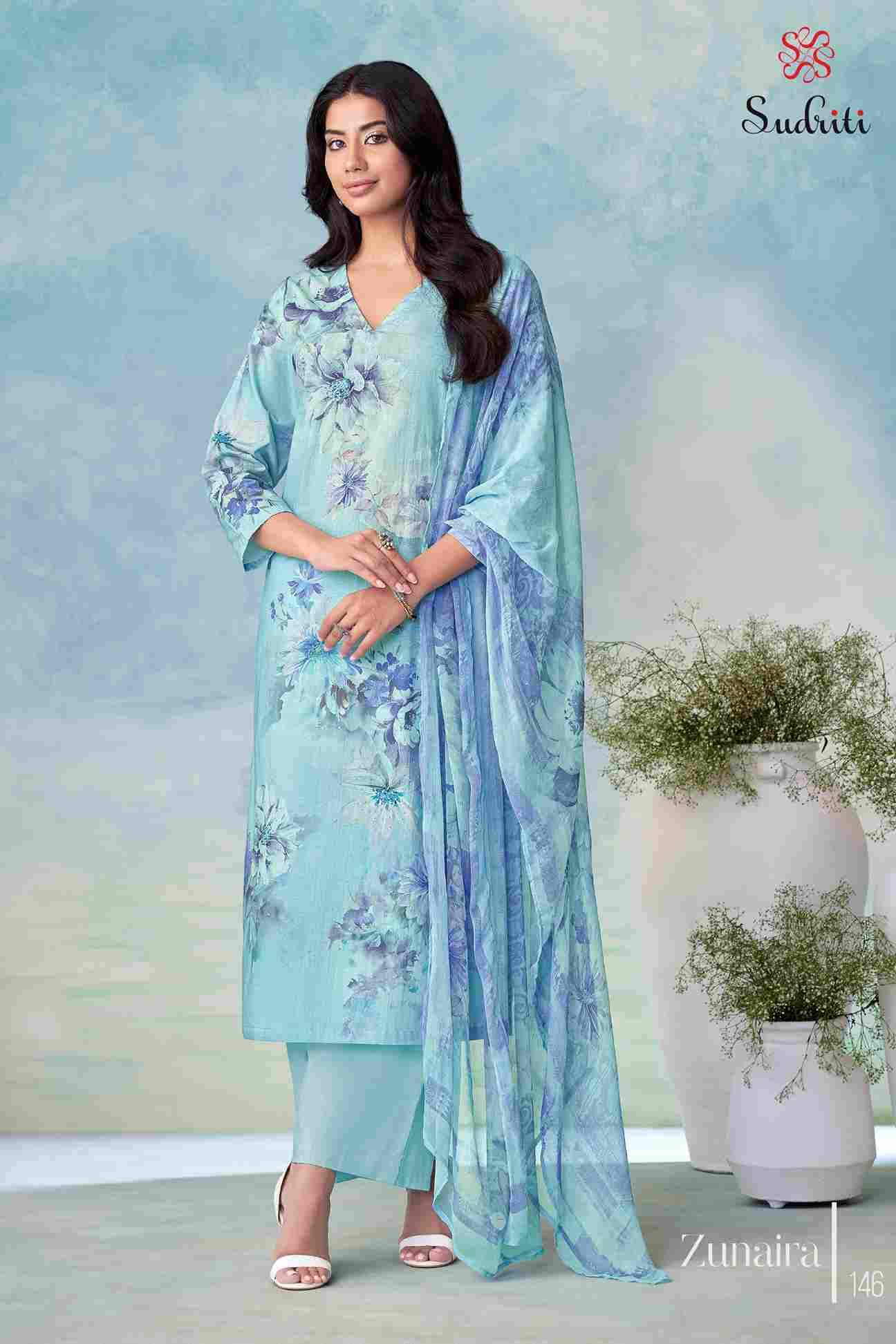 Zunaira By Sudriti Beautiful Stylish Festive Suits Fancy Colorful Casual Wear & Ethnic Wear & Ready To Wear Cotton Lawn Print Dresses At Wholesale Price