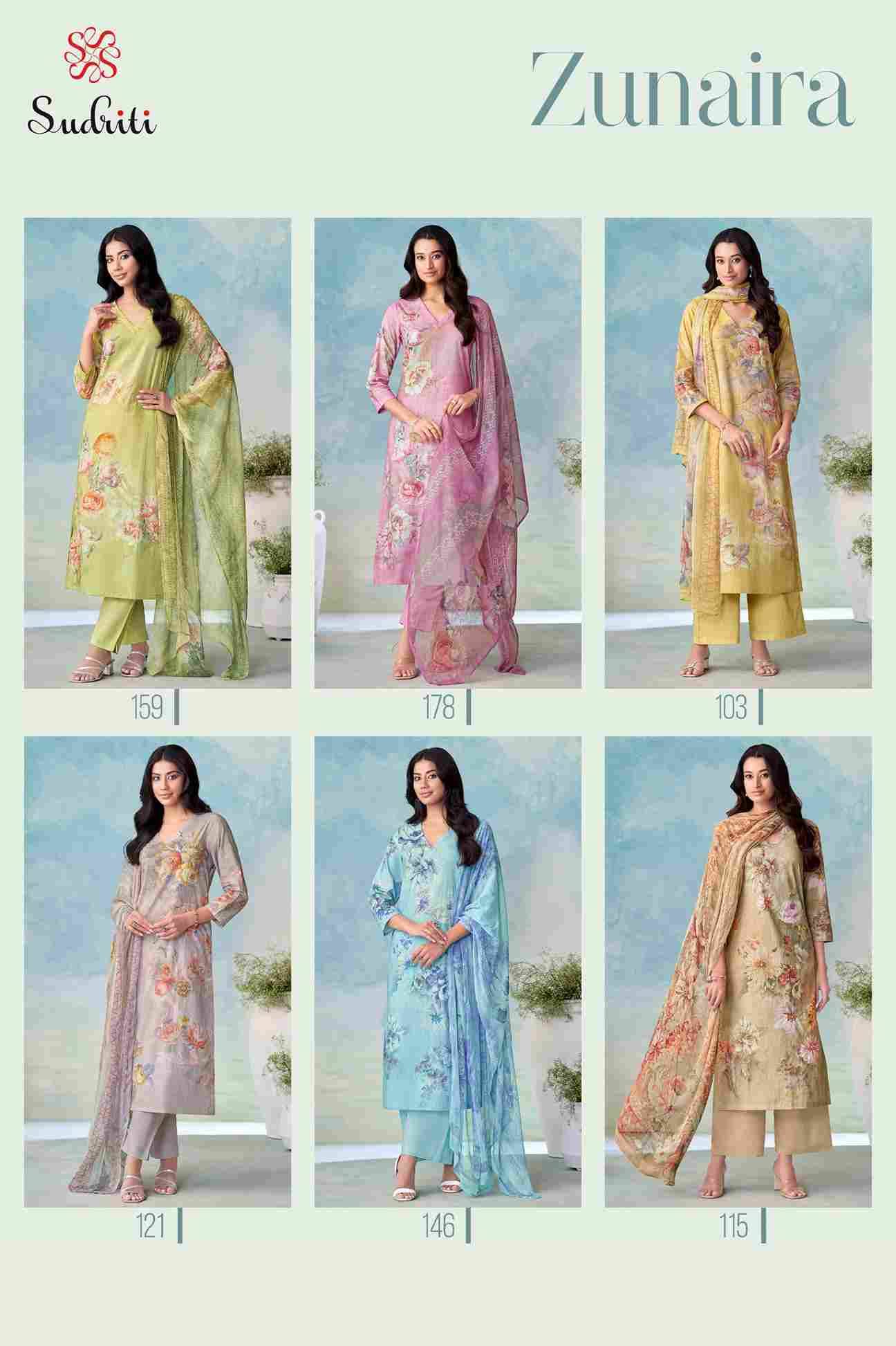Zunaira By Sudriti Beautiful Stylish Festive Suits Fancy Colorful Casual Wear & Ethnic Wear & Ready To Wear Cotton Lawn Print Dresses At Wholesale Price