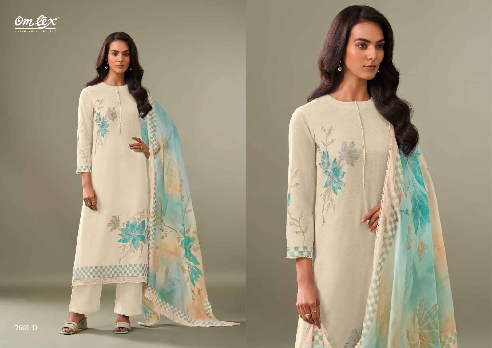 Viviana By Om Tex 7661-A To 7661-D Series Beautiful Suits Stylish Fancy Colorful Party Wear & Ethnic Wear Cotton Silk Jacqaurd Dresses At Wholesale Price
