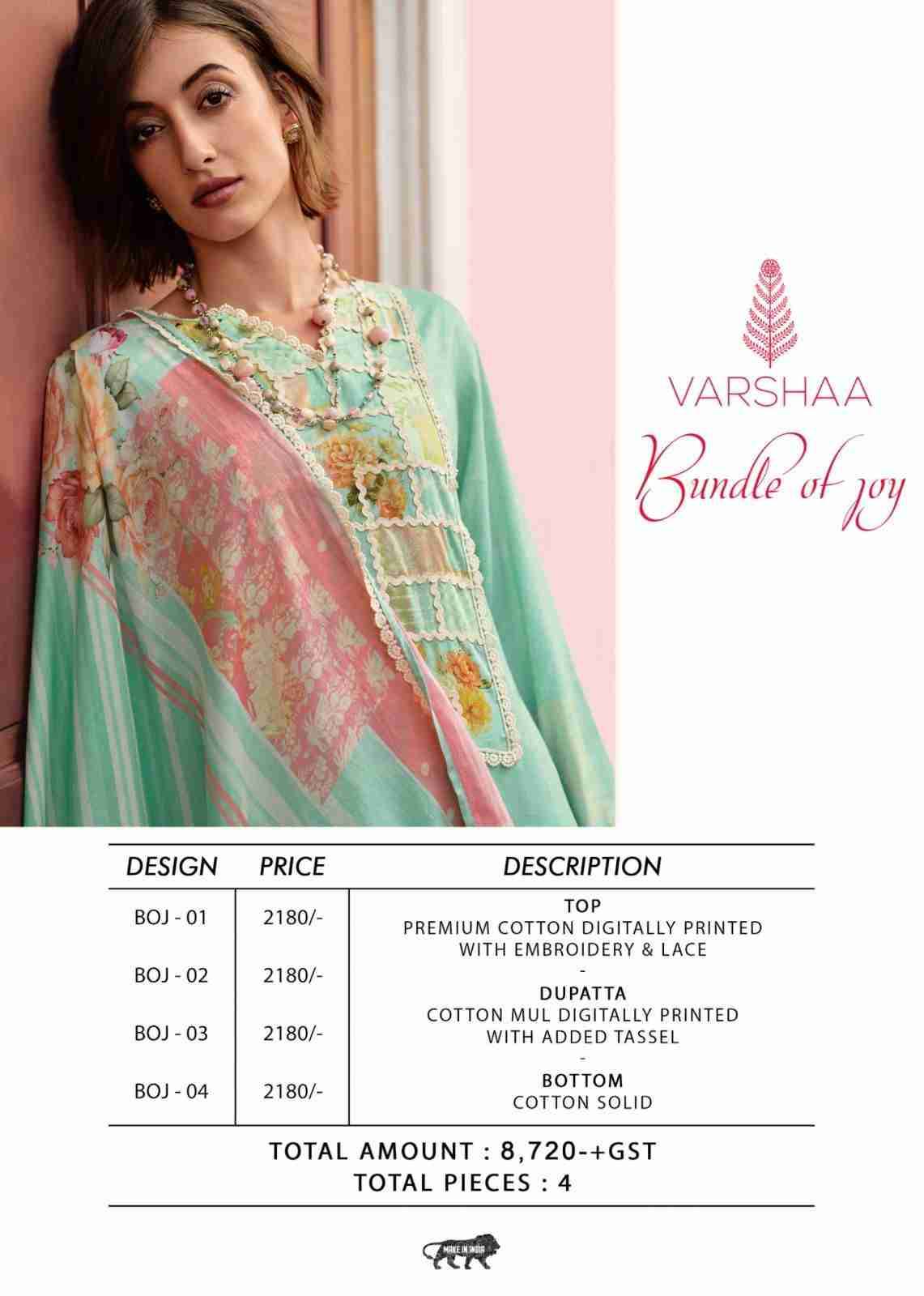 Bundle Of Joy By Varshaa 01 To 04 Series Beautiful Festive Suits Colorful Stylish Fancy Casual Wear & Ethnic Wear Premium Cotton Dresses At Wholesale Price