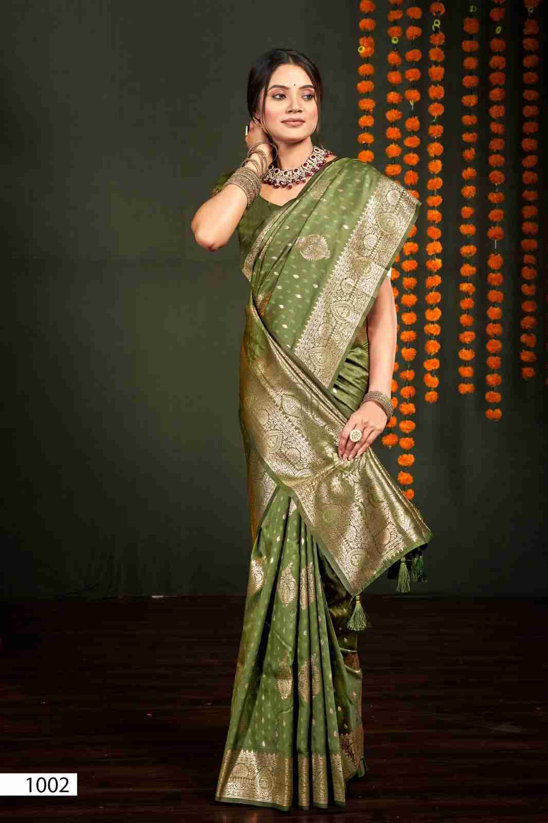 Supriya Silk Vol-1 By Saroj 1001 To 1004 Series Indian Traditional Wear Collection Beautiful Stylish Fancy Colorful Party Wear & Occasional Wear Silk Sarees At Wholesale Price