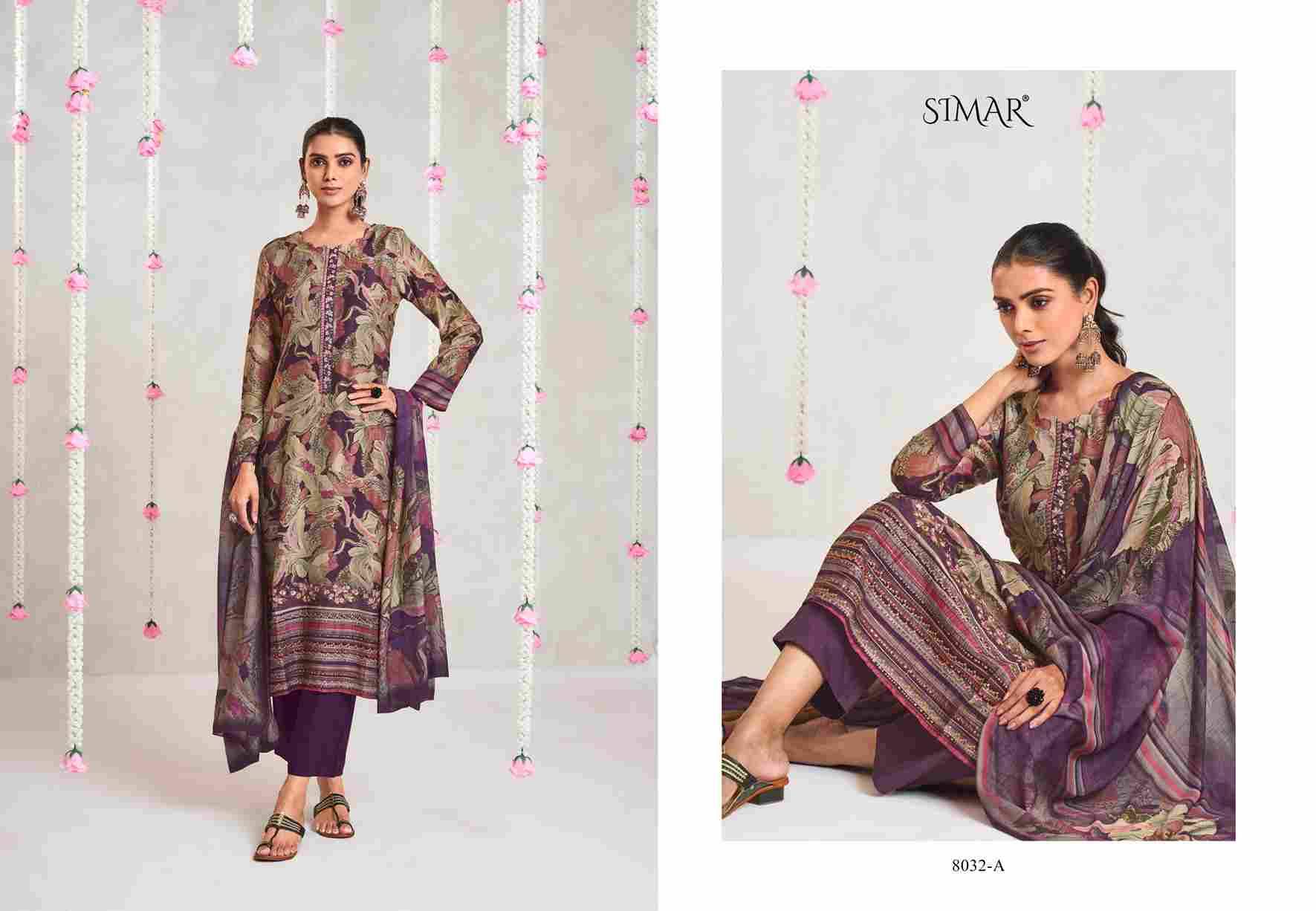 Astitva By Simar 8032-A To 8032-D Series Designer Festive Suits Beautiful Stylish Fancy Colorful Party Wear & Occasional Wear Jam Satin Print Dresses At Wholesale Price