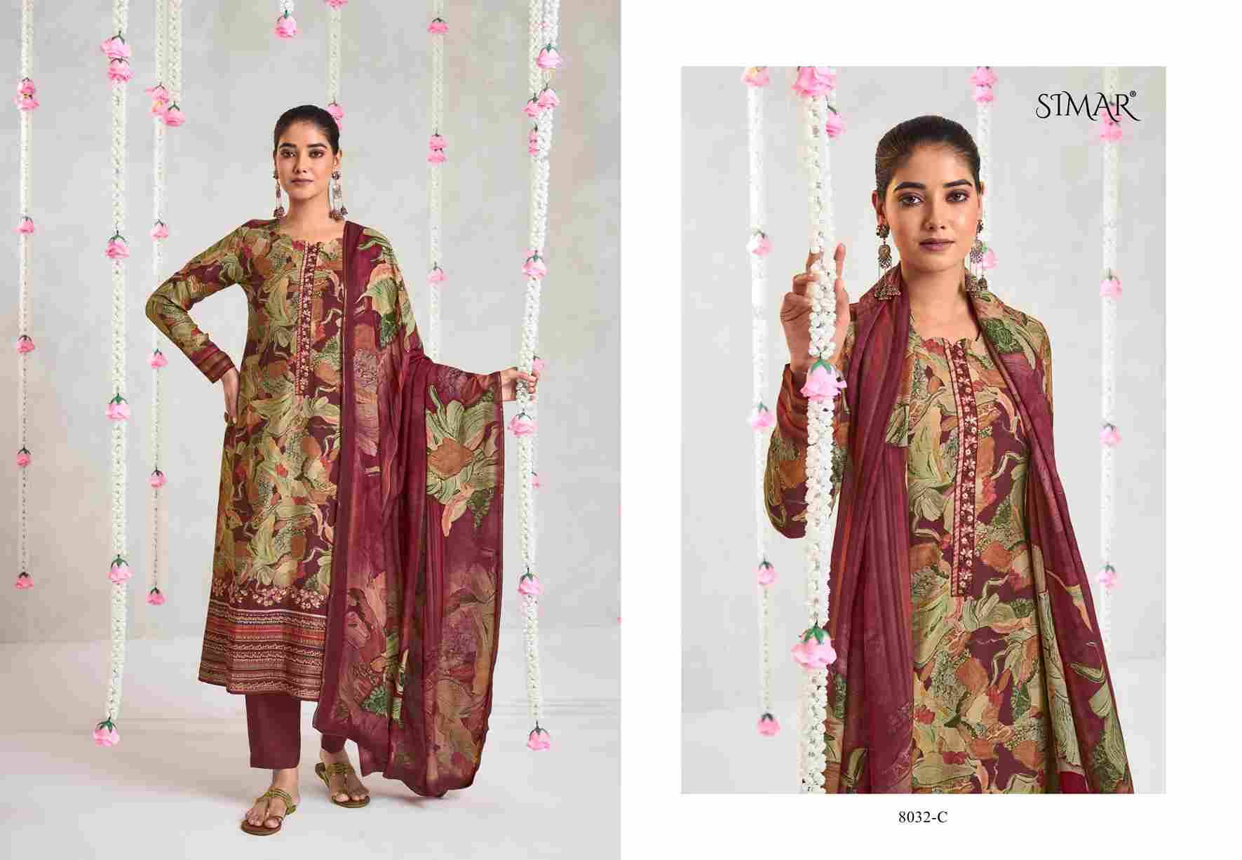 Astitva By Simar 8032-A To 8032-D Series Designer Festive Suits Beautiful Stylish Fancy Colorful Party Wear & Occasional Wear Jam Satin Print Dresses At Wholesale Price