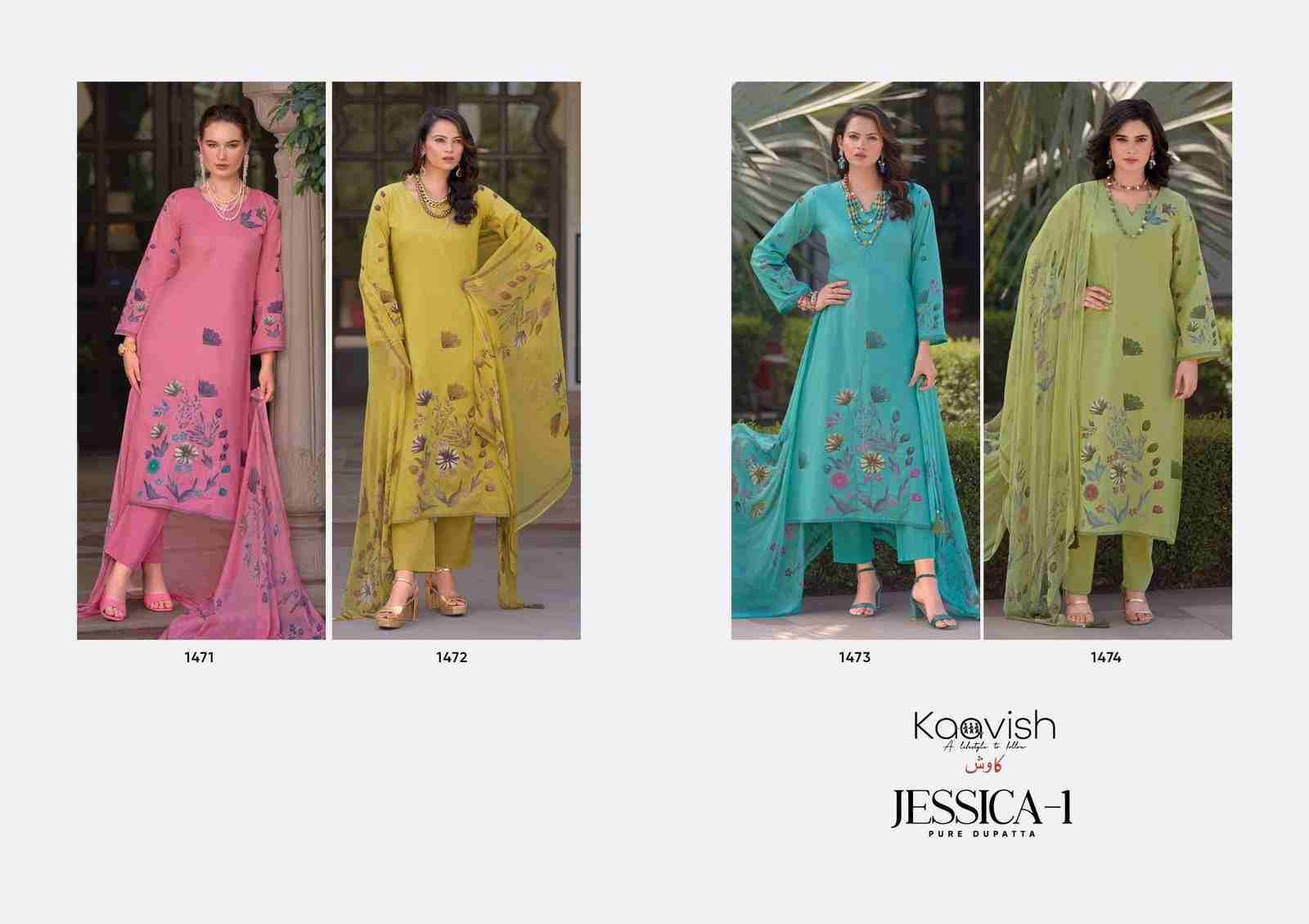 Jessica Vol-1 By Kaavish 1471 To 1474 Series Beautiful Festive Suits Colorful Stylish Fancy Casual Wear & Ethnic Wear Pure Lawn Cotton Print Dresses At Wholesale Price