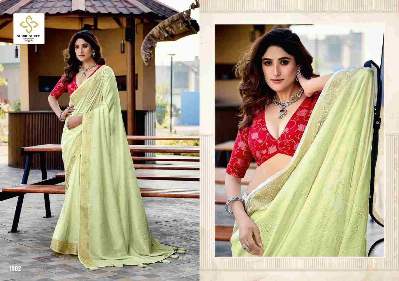 Anupriya By Shubh Shree 1001 To 1008 Series Indian Traditional Wear Collection Beautiful Stylish Fancy Colorful Party Wear & Occasional Wear Velvet Tussar Silk Sarees At Wholesale Price