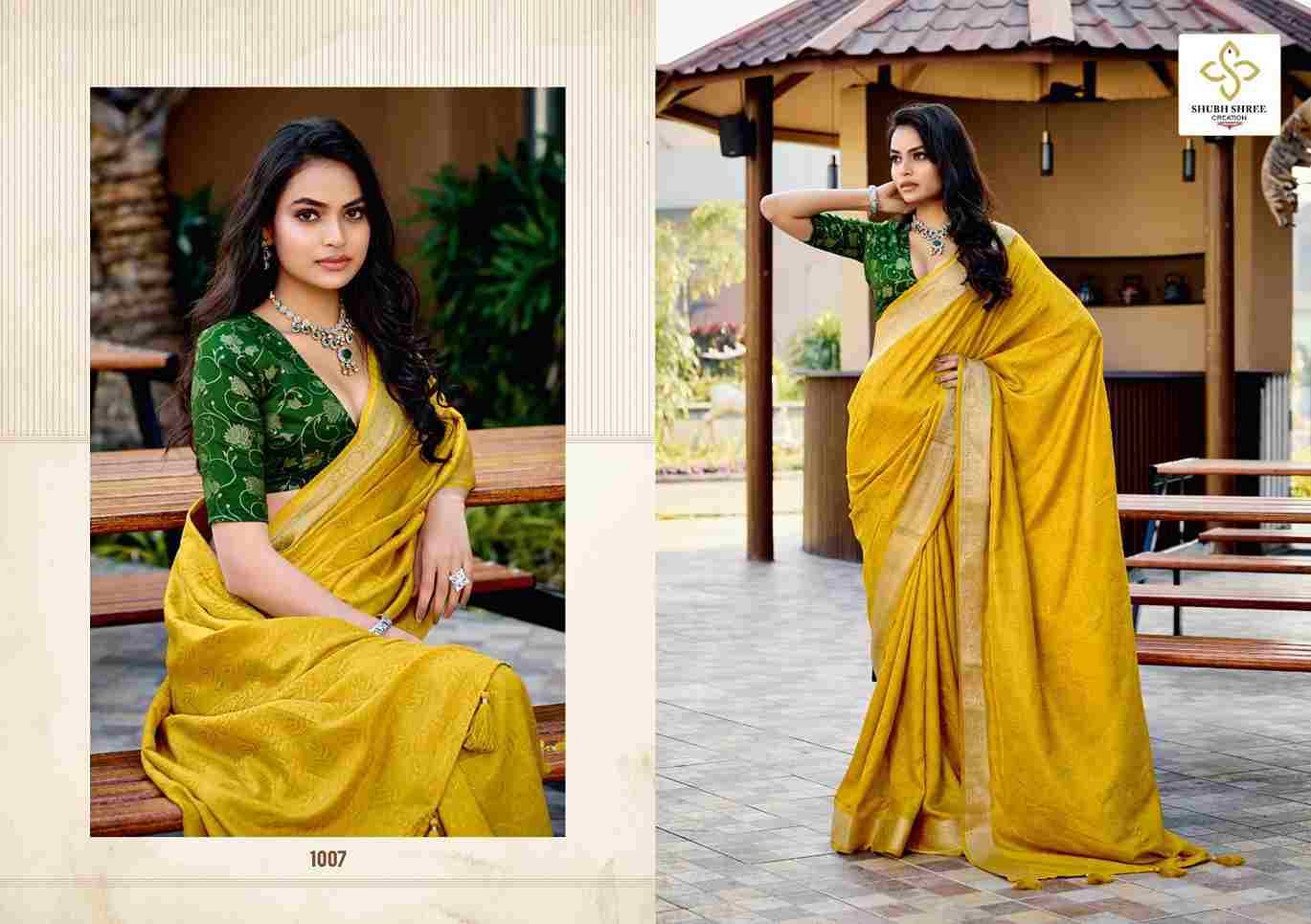 Anupriya By Shubh Shree 1001 To 1008 Series Indian Traditional Wear Collection Beautiful Stylish Fancy Colorful Party Wear & Occasional Wear Velvet Tussar Silk Sarees At Wholesale Price