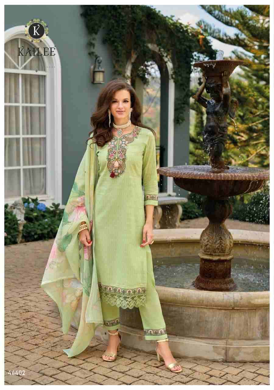Summer Garden Vol-2 By Kailee 44401 To 44406 Series Designer Festive Suits Collection Beautiful Stylish Fancy Colorful Party Wear & Occasional Wear Pure Cotton Embroidered Dresses At Wholesale Price