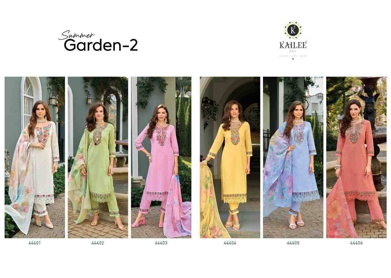 Summer Garden Vol-2 By Kailee 44401 To 44406 Series Designer Festive Suits Collection Beautiful Stylish Fancy Colorful Party Wear & Occasional Wear Pure Cotton Embroidered Dresses At Wholesale Price