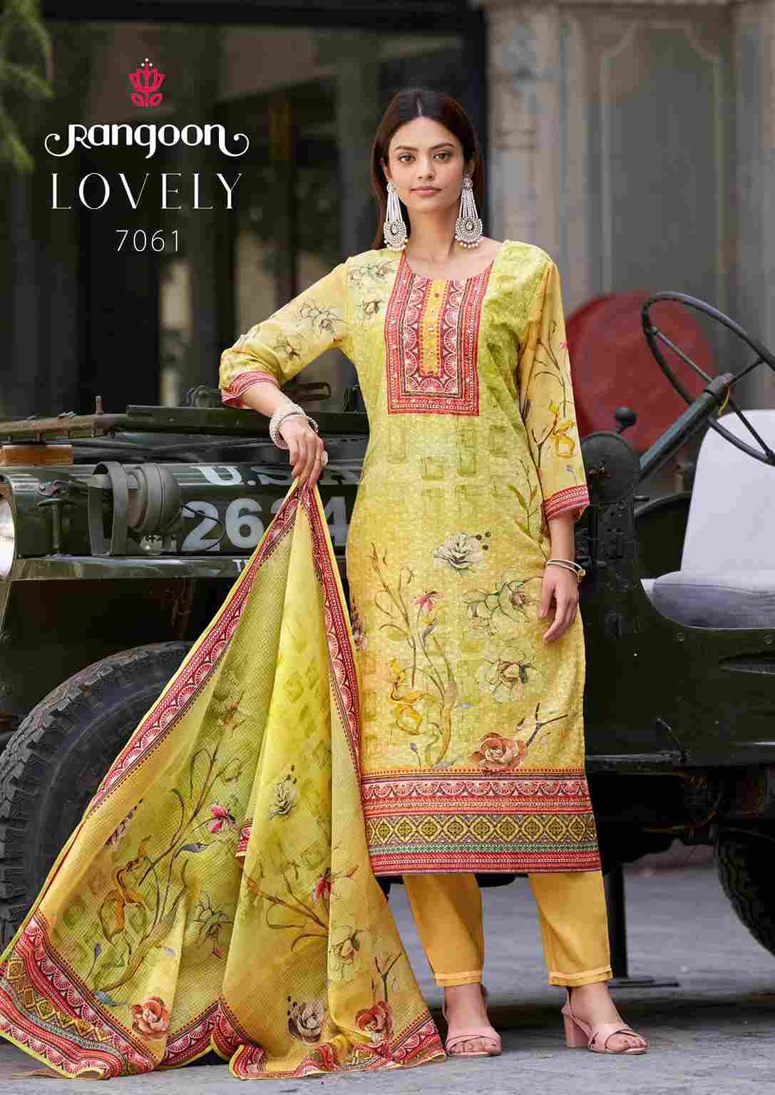 Lovely By Rangoon 7061 To 7064 Series Designer Festive Suits Beautiful Stylish Fancy Colorful Party Wear & Occasional Wear Pure Cotton Dresses At Wholesale Price
