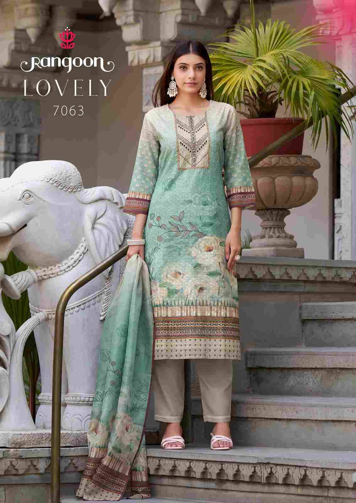 Lovely By Rangoon 7061 To 7064 Series Designer Festive Suits Beautiful Stylish Fancy Colorful Party Wear & Occasional Wear Pure Cotton Dresses At Wholesale Price