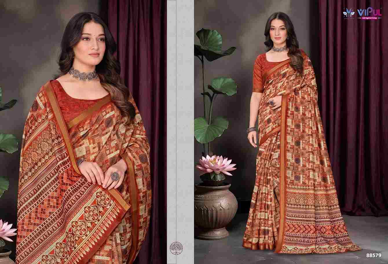Amrapali Vol-2 By Vipul Fashion 88578 To 88583 Series Indian Traditional Wear Collection Beautiful Stylish Fancy Colorful Party Wear & Occasional Wear Cotton Sarees At Wholesale Price