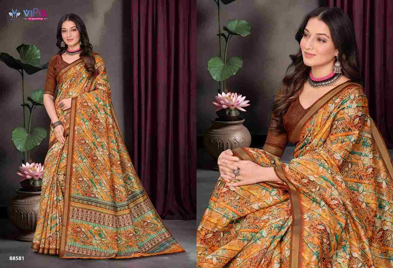 Amrapali Vol-2 By Vipul Fashion 88578 To 88583 Series Indian Traditional Wear Collection Beautiful Stylish Fancy Colorful Party Wear & Occasional Wear Cotton Sarees At Wholesale Price