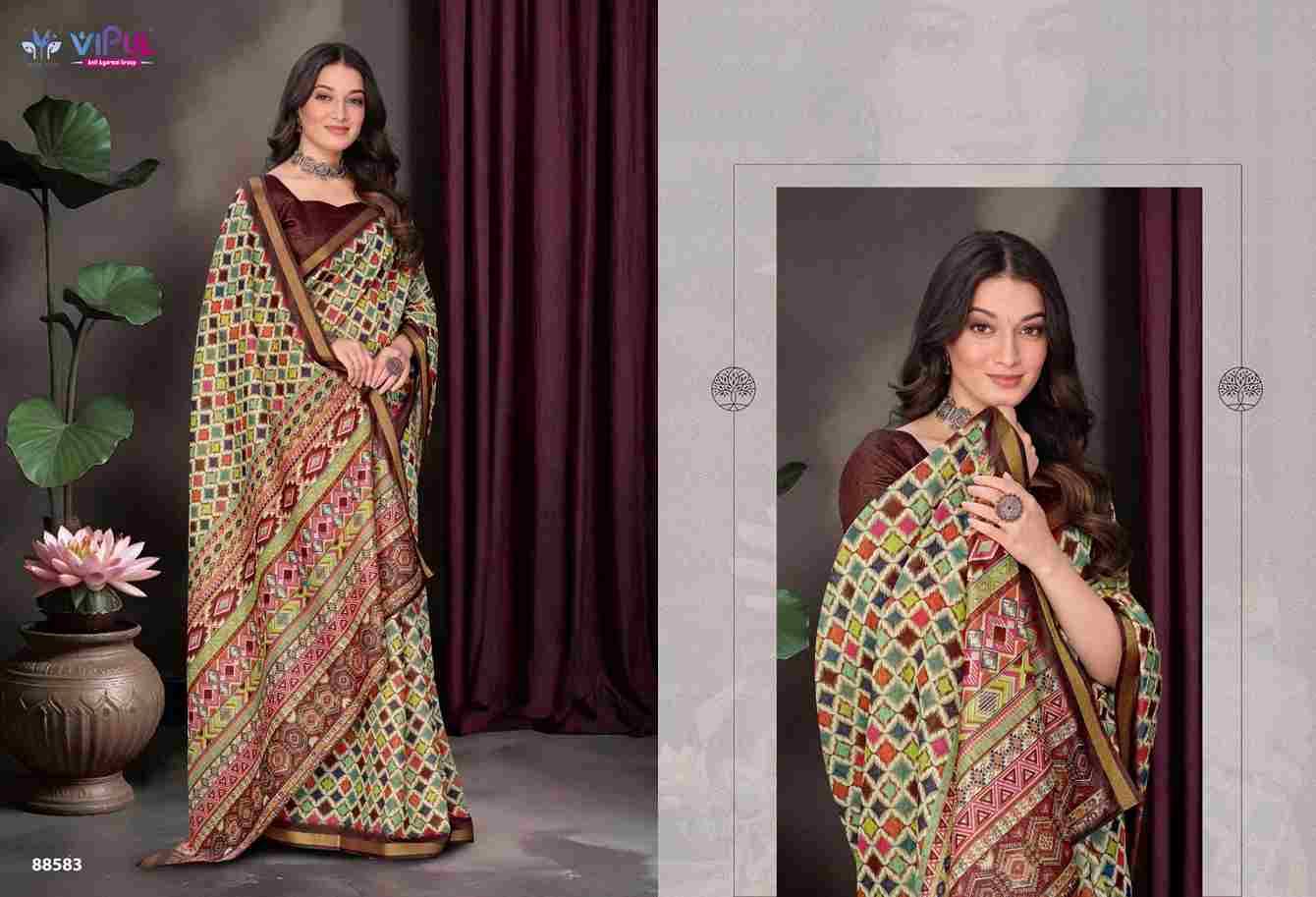 Amrapali Vol-2 By Vipul Fashion 88578 To 88583 Series Indian Traditional Wear Collection Beautiful Stylish Fancy Colorful Party Wear & Occasional Wear Cotton Sarees At Wholesale Price