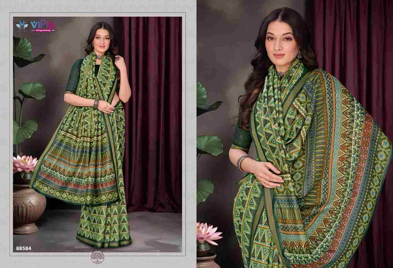 Amrapali Vol-2 By Vipul Fashion 88578 To 88583 Series Indian Traditional Wear Collection Beautiful Stylish Fancy Colorful Party Wear & Occasional Wear Cotton Sarees At Wholesale Price