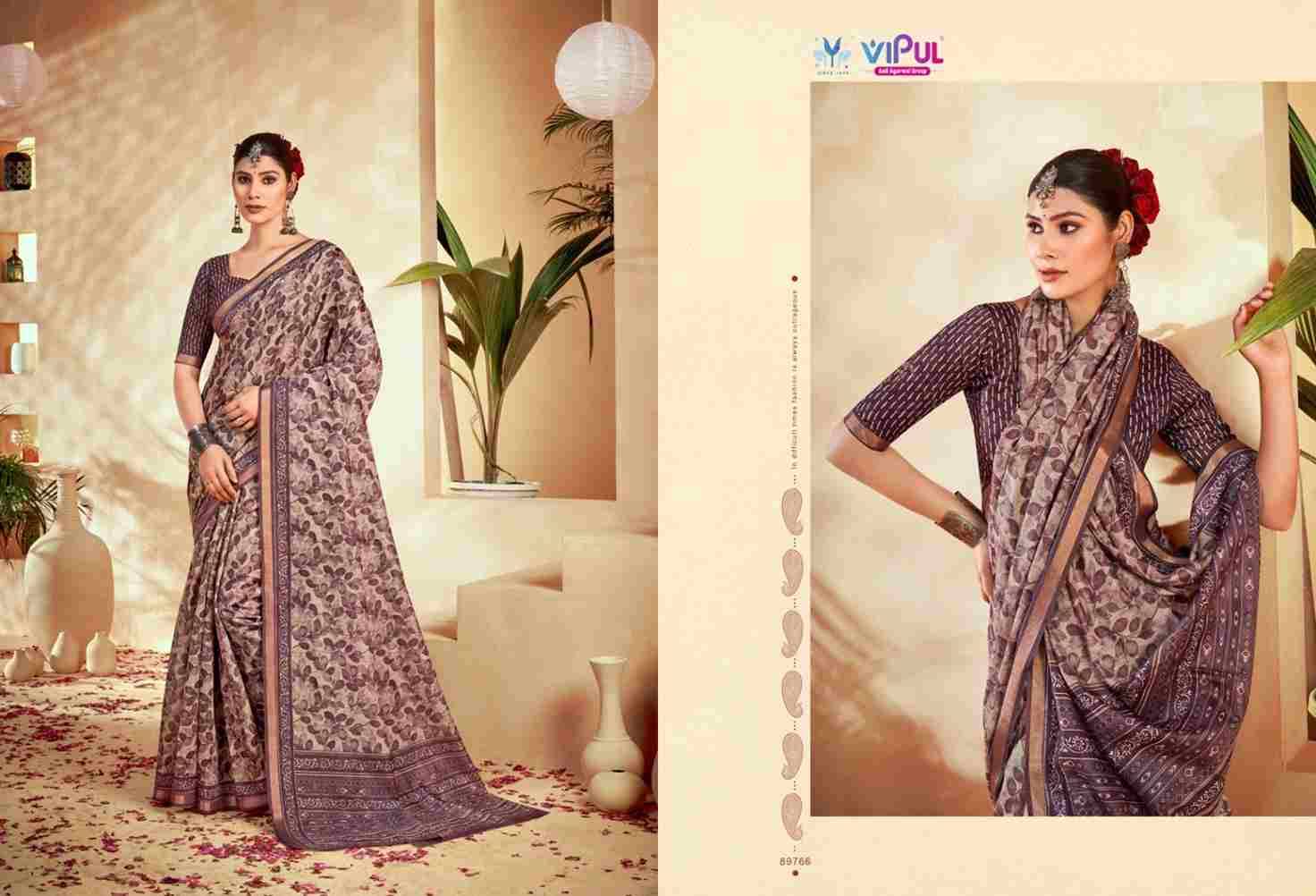 Amrapali Vol-3 By Vipul Fashion 89766 To 89777 Series Indian Traditional Wear Collection Beautiful Stylish Fancy Colorful Party Wear & Occasional Wear Cotton Sarees At Wholesale Price