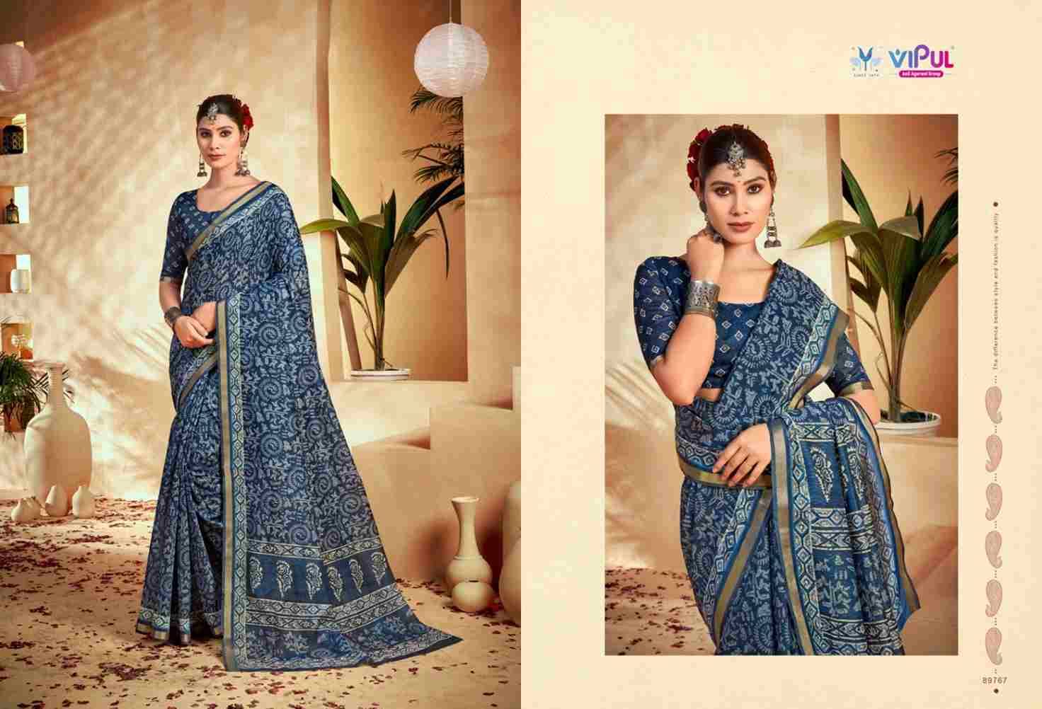 Amrapali Vol-3 By Vipul Fashion 89766 To 89777 Series Indian Traditional Wear Collection Beautiful Stylish Fancy Colorful Party Wear & Occasional Wear Cotton Sarees At Wholesale Price