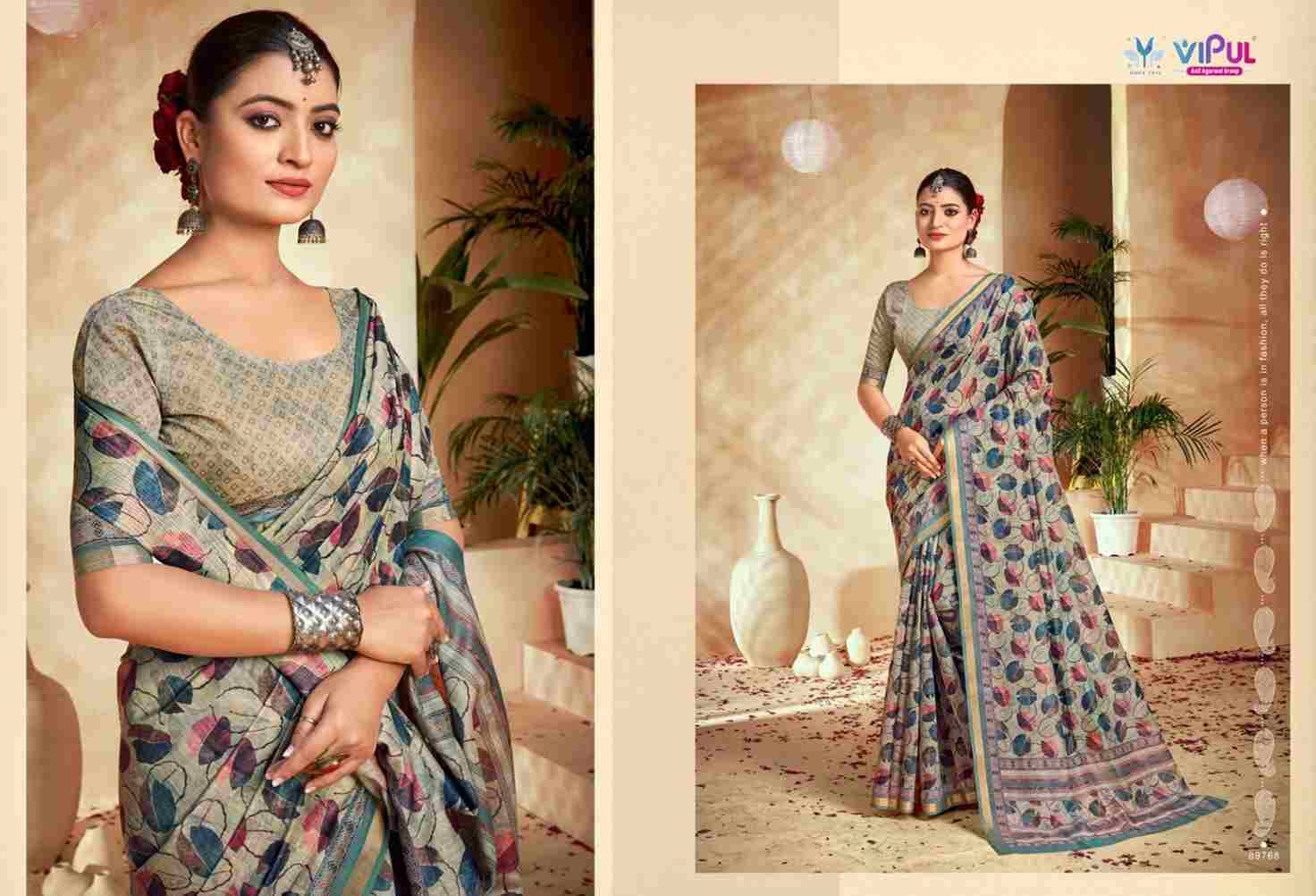 Amrapali Vol-3 By Vipul Fashion 89766 To 89777 Series Indian Traditional Wear Collection Beautiful Stylish Fancy Colorful Party Wear & Occasional Wear Cotton Sarees At Wholesale Price
