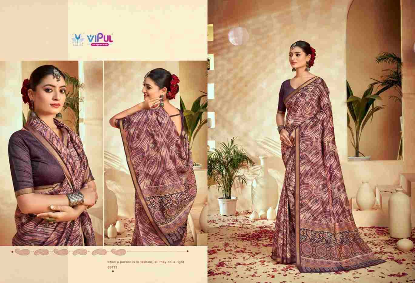 Amrapali Vol-3 By Vipul Fashion 89766 To 89777 Series Indian Traditional Wear Collection Beautiful Stylish Fancy Colorful Party Wear & Occasional Wear Cotton Sarees At Wholesale Price