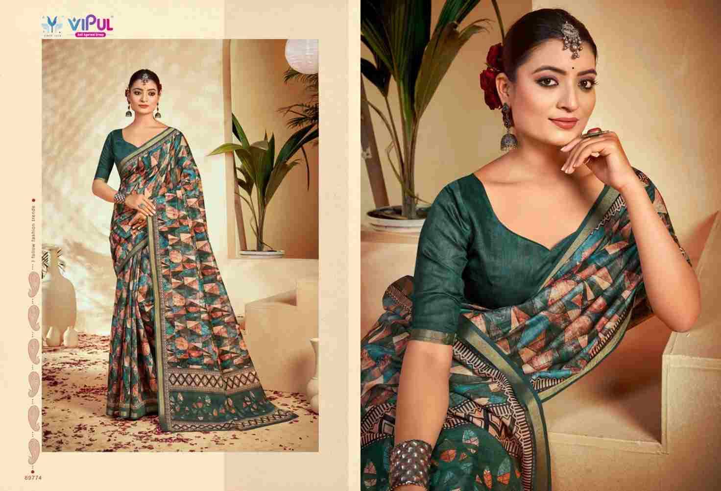 Amrapali Vol-3 By Vipul Fashion 89766 To 89777 Series Indian Traditional Wear Collection Beautiful Stylish Fancy Colorful Party Wear & Occasional Wear Cotton Sarees At Wholesale Price
