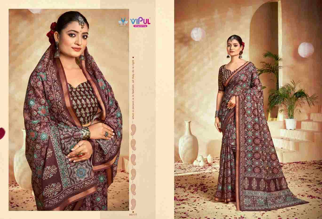 Amrapali Vol-3 By Vipul Fashion 89766 To 89777 Series Indian Traditional Wear Collection Beautiful Stylish Fancy Colorful Party Wear & Occasional Wear Cotton Sarees At Wholesale Price