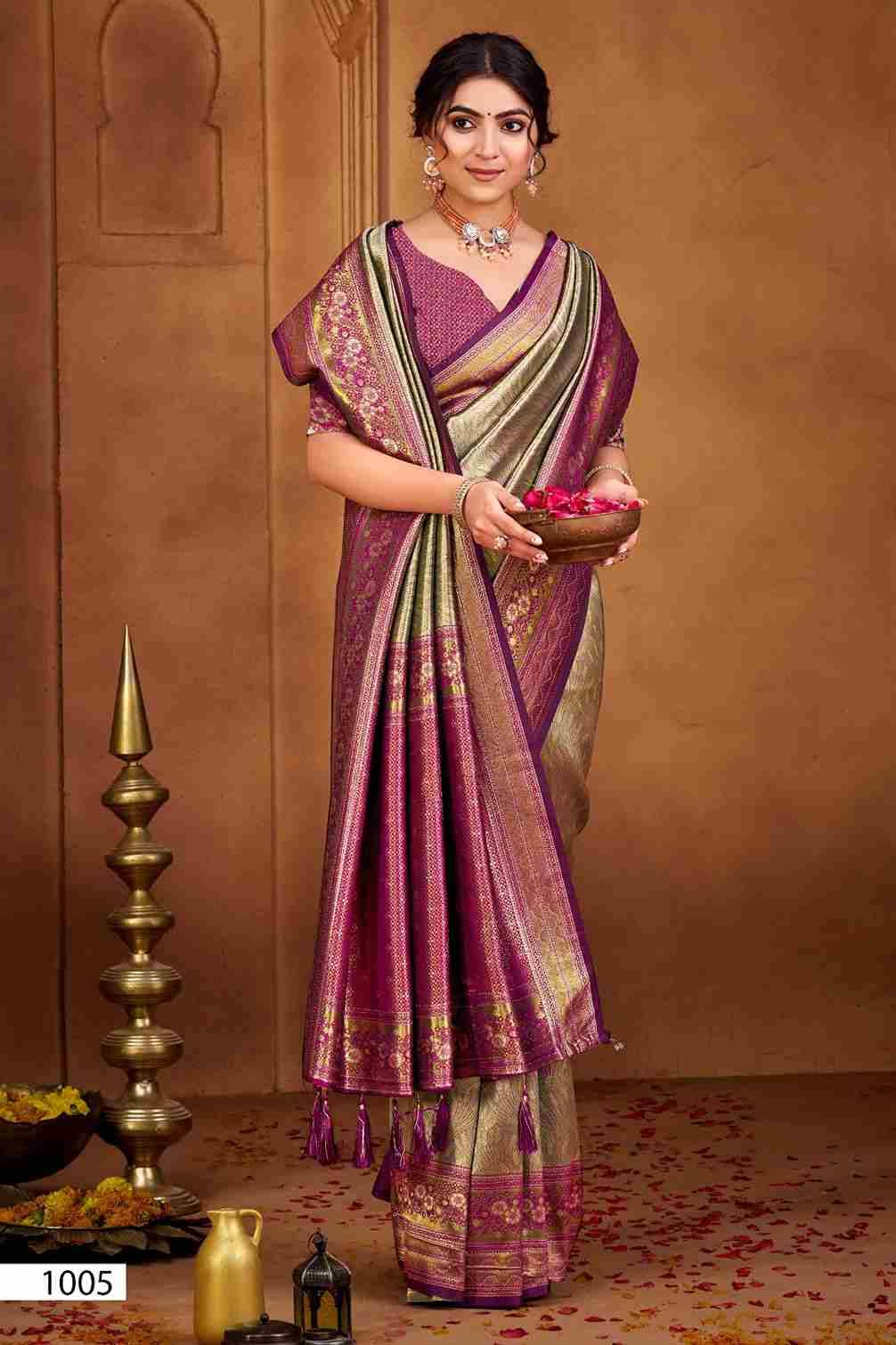 Radha Saroski Vol-5 By Saroj 1001 To 1006 Series Indian Traditional Wear Collection Beautiful Stylish Fancy Colorful Party Wear & Occasional Wear Soft Silk Sarees At Wholesale Price