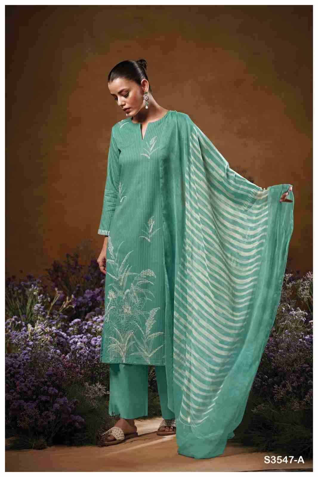 Jace-3547 By Ganga Fashion 3547-A To 3547-D Series Beautiful Festive Suits Colorful Stylish Fancy Casual Wear & Ethnic Wear Pure Cotton Dresses At Wholesale Price