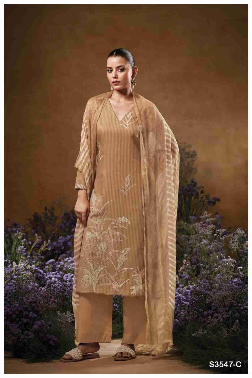 Jace-3547 By Ganga Fashion 3547-A To 3547-D Series Beautiful Festive Suits Colorful Stylish Fancy Casual Wear & Ethnic Wear Pure Cotton Dresses At Wholesale Price