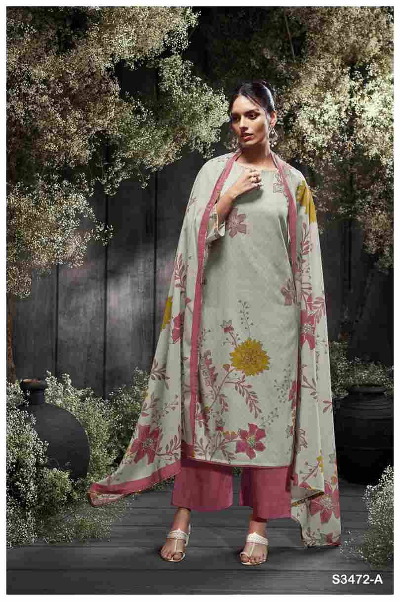 Nimrit-3472 By Ganga Fashion 3472-A To 3472-D Series Beautiful Festive Suits Colorful Stylish Fancy Casual Wear & Ethnic Wear Pure Cotton Dresses At Wholesale Price