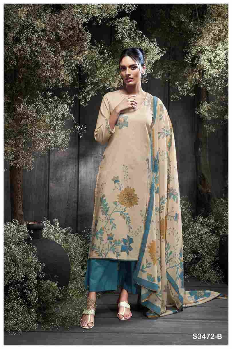 Nimrit-3472 By Ganga Fashion 3472-A To 3472-D Series Beautiful Festive Suits Colorful Stylish Fancy Casual Wear & Ethnic Wear Pure Cotton Dresses At Wholesale Price