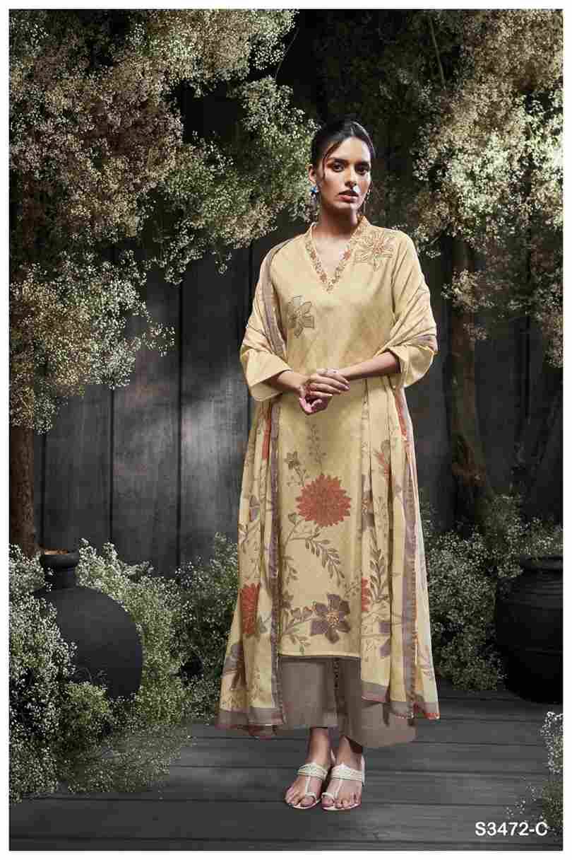 Nimrit-3472 By Ganga Fashion 3472-A To 3472-D Series Beautiful Festive Suits Colorful Stylish Fancy Casual Wear & Ethnic Wear Pure Cotton Dresses At Wholesale Price