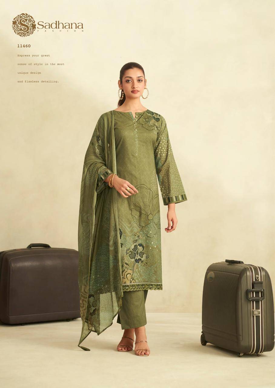 Zinat By Sadhana Fashion 11458 To 11463 Series Designer Festive Suits Beautiful Fancy Stylish Colorful Party Wear & Occasional Wear Pure Lawn Cotton Print Dresses At Wholesale Price