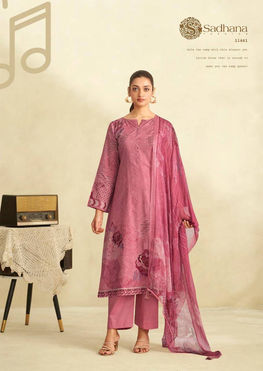 Zinat By Sadhana Fashion 11458 To 11463 Series Designer Festive Suits Beautiful Fancy Stylish Colorful Party Wear & Occasional Wear Pure Lawn Cotton Print Dresses At Wholesale Price