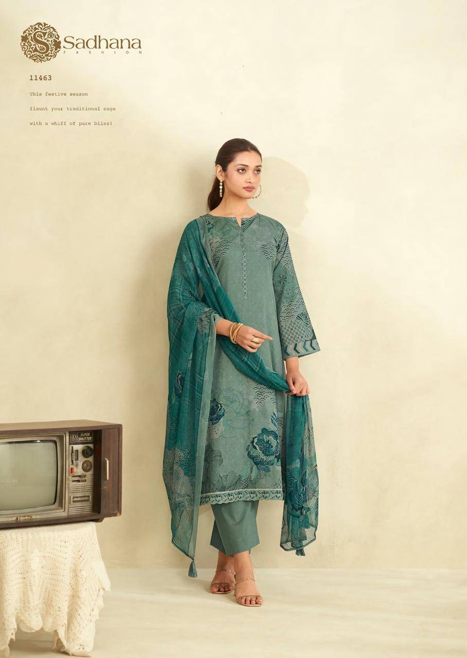 Zinat By Sadhana Fashion 11458 To 11463 Series Designer Festive Suits Beautiful Fancy Stylish Colorful Party Wear & Occasional Wear Pure Lawn Cotton Print Dresses At Wholesale Price