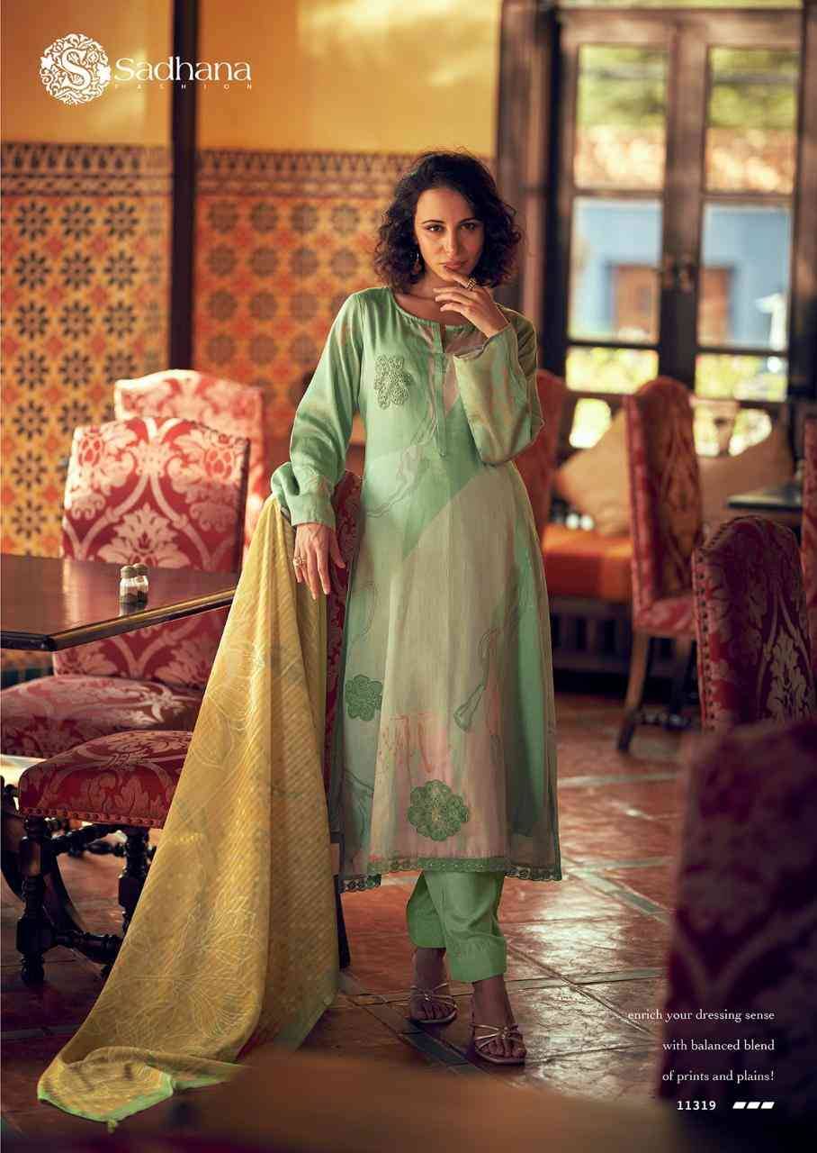 Cielle By Sadhana Fashion 11313 To 11320 Series Designer Festive Suits Beautiful Fancy Stylish Colorful Party Wear & Occasional Wear Pure Jam Cotton Print Dresses At Wholesale Price
