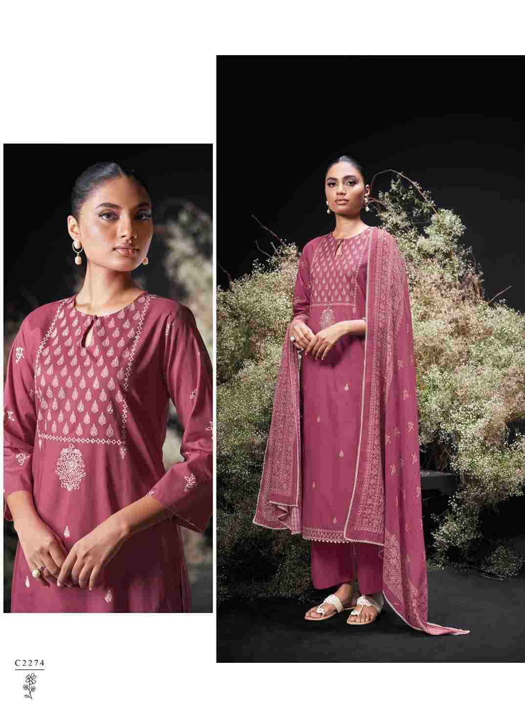 Enzi By Ganga Fashion 2273 To 2278 Series Beautiful Festive Suits Colorful Stylish Fancy Casual Wear & Ethnic Wear Pure Cotton Dresses At Wholesale Price