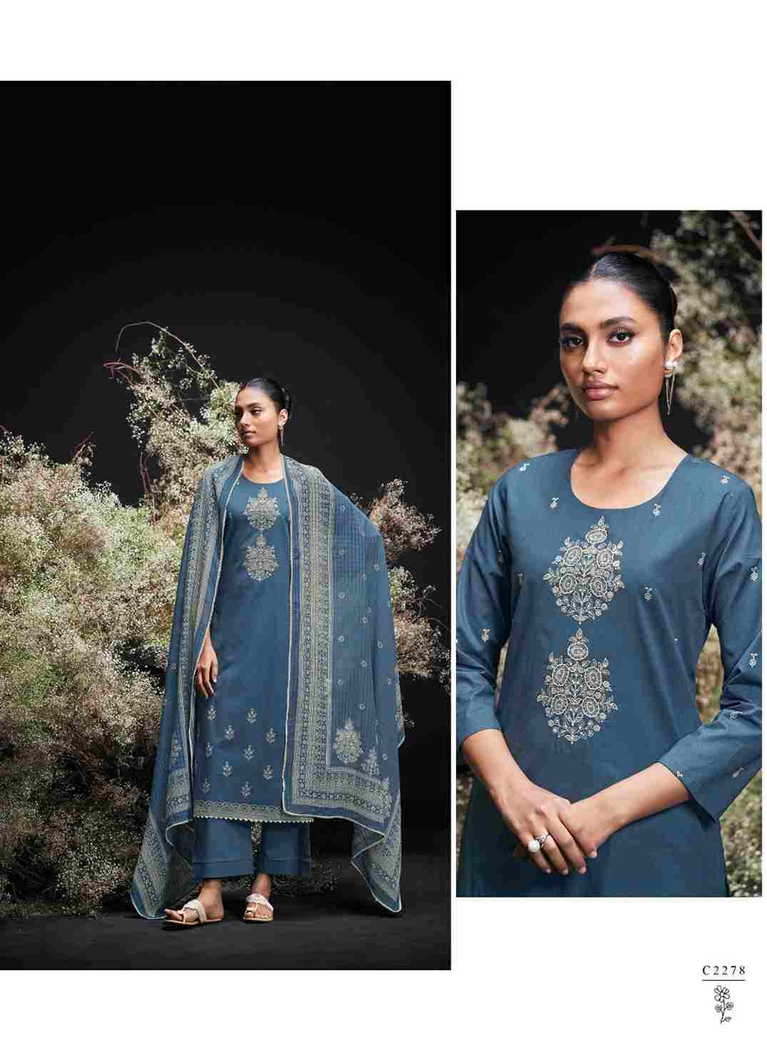 Enzi By Ganga Fashion 2273 To 2278 Series Beautiful Festive Suits Colorful Stylish Fancy Casual Wear & Ethnic Wear Pure Cotton Dresses At Wholesale Price