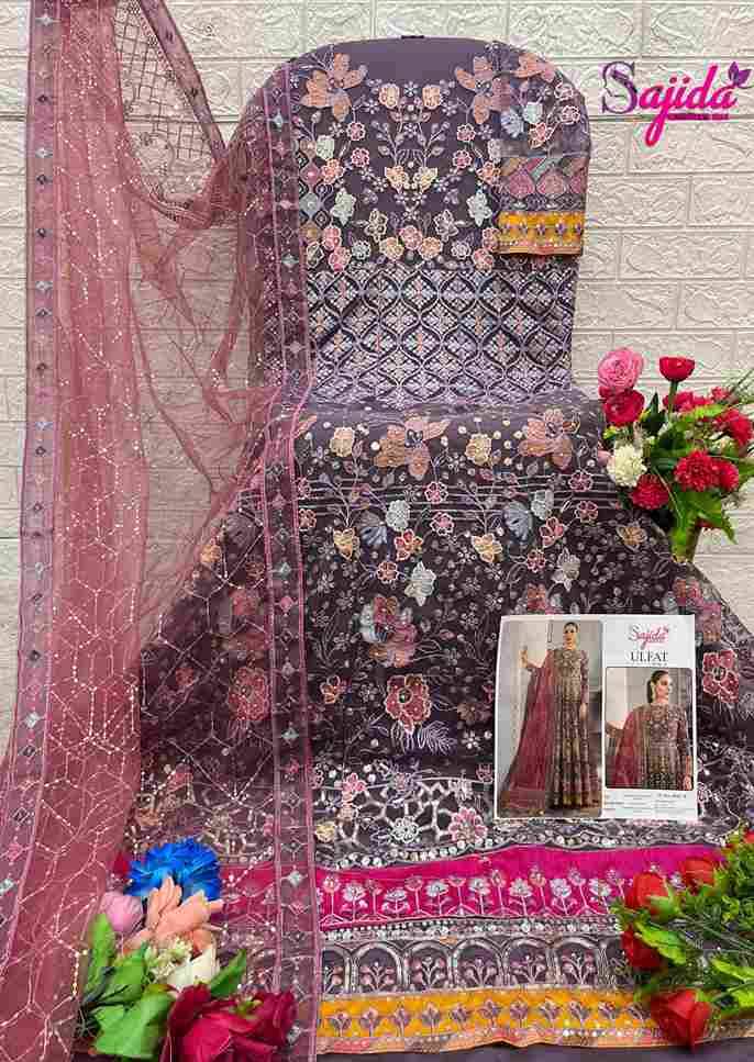 Ulfat Vol-1 By Sajida Designer Suits 1045-A To 1045-D Series Beautiful Pakistani Suits Colorful Stylish Fancy Casual Wear & Ethnic Wear Net Embroidered Dresses At Wholesale Price