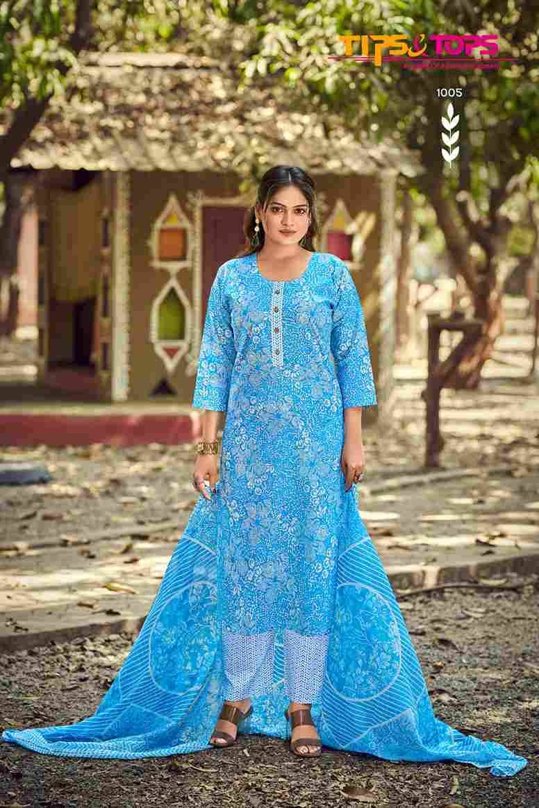 Summer Fashion Vol-9 By Tips And Tops 1001 To 1006 Series Designer Festive Suits Beautiful Fancy Colorful Stylish Party Wear & Occasional Wear Cotton Print Dresses At Wholesale Price