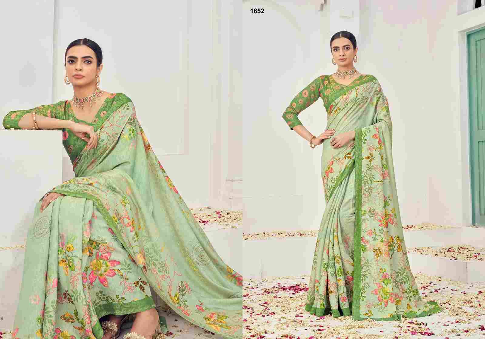 Samui Signature By Jivora 1651 To 1657 Series Indian Traditional Wear Collection Beautiful Stylish Fancy Colorful Party Wear & Occasional Wear Viscose Silk Sarees At Wholesale Price