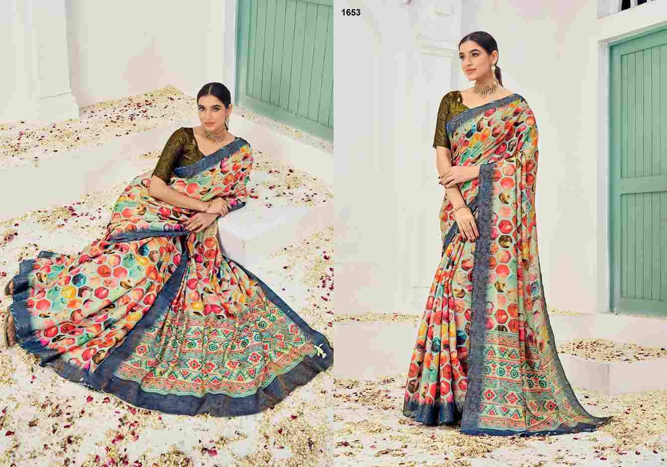 Samui Signature By Jivora 1651 To 1657 Series Indian Traditional Wear Collection Beautiful Stylish Fancy Colorful Party Wear & Occasional Wear Viscose Silk Sarees At Wholesale Price