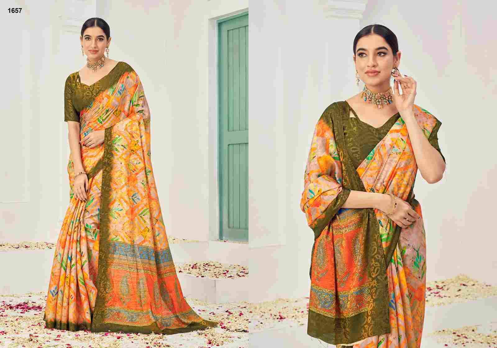 Samui Signature By Jivora 1651 To 1657 Series Indian Traditional Wear Collection Beautiful Stylish Fancy Colorful Party Wear & Occasional Wear Viscose Silk Sarees At Wholesale Price