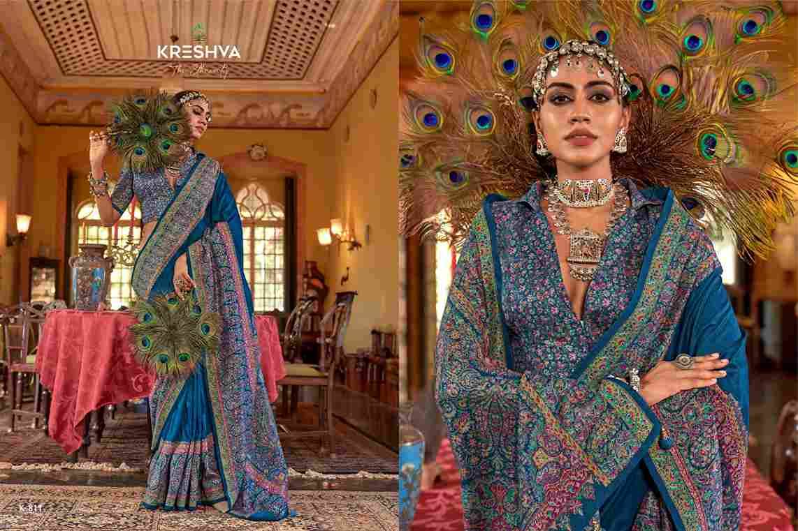 Morni By Kreshva 806 To 811 Series Indian Traditional Wear Collection Beautiful Stylish Fancy Colorful Party Wear & Occasional Wear Vichitra Silk Sarees At Wholesale Price
